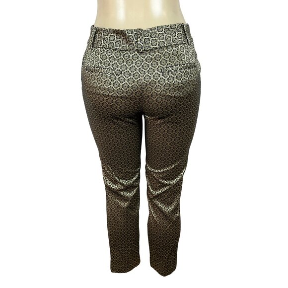 Ann Taylor Womens Geometric Patterned Slim-Fit Ankle Trousers Size 2 - Picture 3 of 10